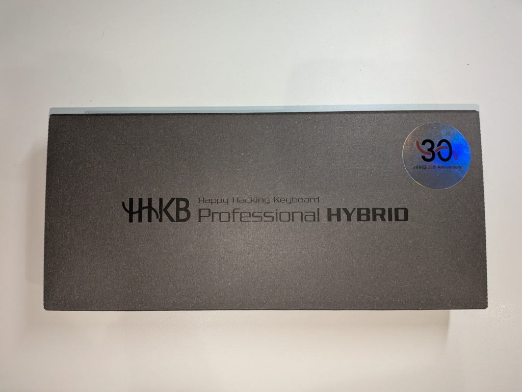 HHKB 30周年記念モデルの化粧箱（30th Anniversaryホログラムシール付き）